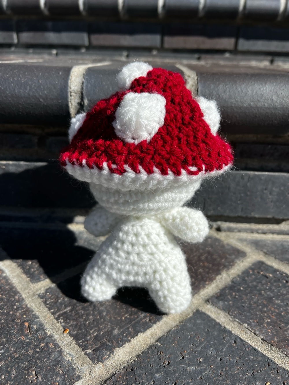 Hand Crocheted Little Mushroom Guy Stuffed Animal Plushie! - Picture 7 of 17